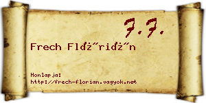 Frech Flórián névjegykártya